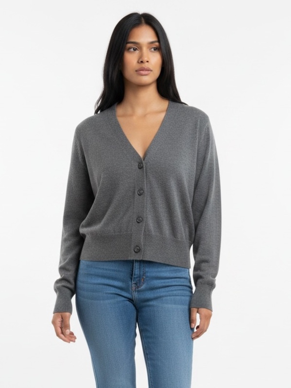 Grace Karin Charcoal Cardigan Sweater